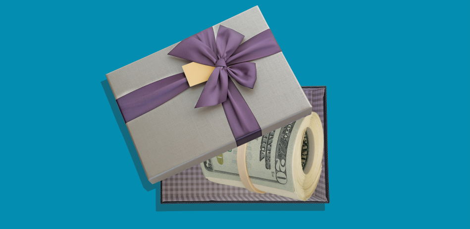 give cash or check